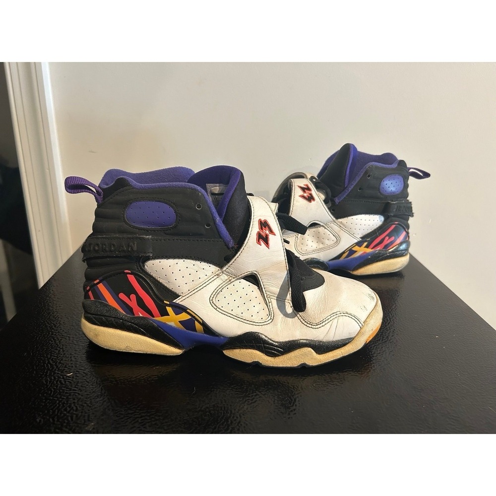 Nike Boy's Air Jordan 8 Retro 3 Three Peat Shoes Size US 6Y